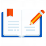 Εικονίδιο γράψιμο σε τετράδιο